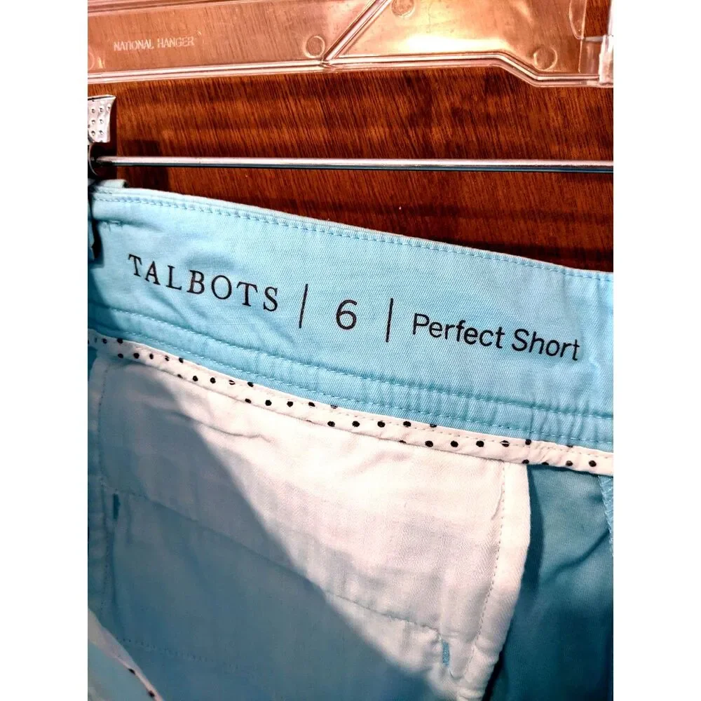 Talbots Perfect Short Womens 6 Aqua Blue 10